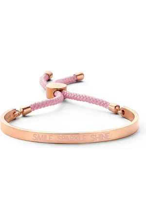 Key Moments 8KM BC0036 Open Bangle 5mm Smile Sparkle Shine - licht roze