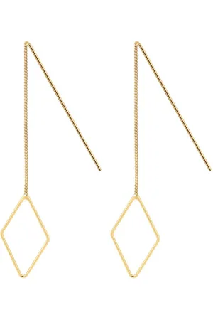 JUULRY Plated Oorhangers met Ruitje