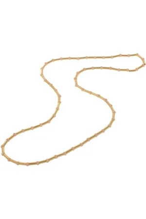 Behave Lange ketting met staafjes en facet geslepen glaskralen