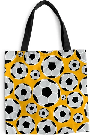 MuchoWow ® Schoudertas - Strandtas - Big Shopper - Boodschappentas - Patronen - Sport - Voetbal - Jongens - Kinderen - Kids - Jongen - cm - Katoenen tas