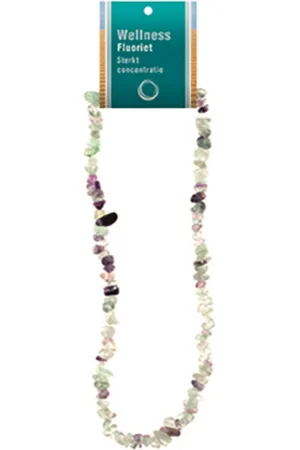 Ruben Robijn Fluoriet splitketting + kaart