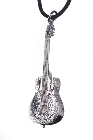 Aim Halsketting Dobro 1000 metal body gitaar, nikkel-zilver