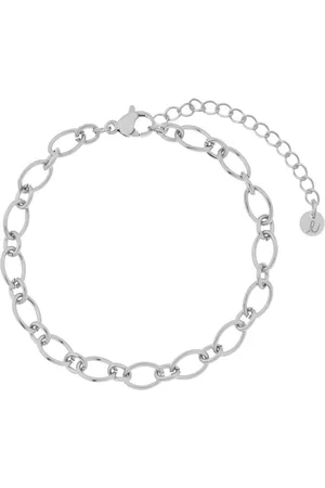 essentialistics Armband basic rondjes en ovaaltjes - Volwassenen - Zilverkleur - Stainless steel (verkleurt niet) - Verlengkettinkje