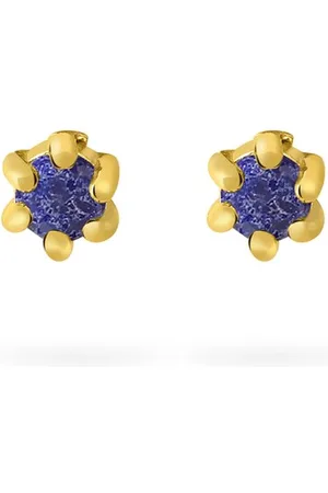 JUULRY Lapis Lazuli Oorknopjes Verguld