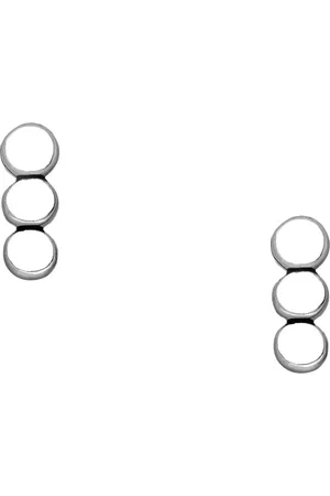 EAR IT UP Oorbellen - Cirkel - Triple - Push back oorknopjes - 925 sterling - 6 x 2 mm - 1 paar