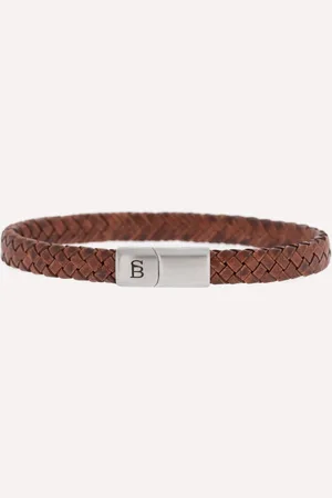 Steel & Barnett Riley Leren Armband - Heren - - 18.5 cm