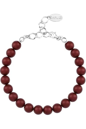 ARLIZI 1129 Parel Armband - Dames - 925 Sterling Zilver - 20 cm - 8 mm - Rood