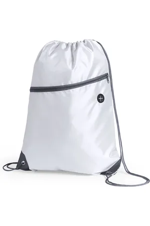 Merkloos Rugzak met trekkoord - Rugtas - Schooltas - Gymtas - 45 x 34,5 cm - Met voorvak