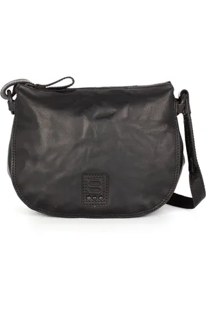 Spikes&Sparrow Leren Schoudertas / Crossbodytas - Hannah - Zwart
