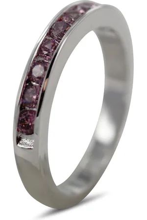 Silventi 9SIL-22099 Zilveren Ring met Zirkonia - Dames - 9 Zirkonia Steentjes - 3 mm -