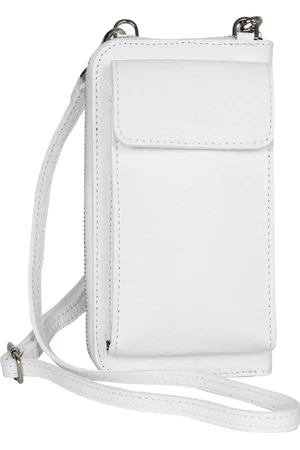 AmbraModa GLX21 - Italiaanse portemonnee telefoontasje schoudertas clutch bag gemaakt van echt leer.