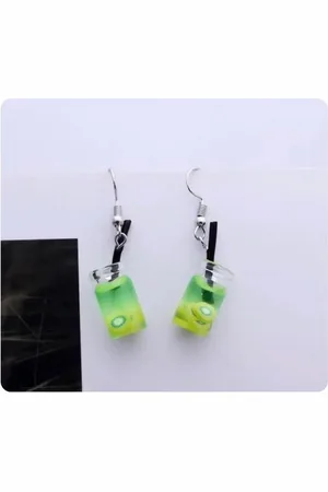 Akyol Cocktail oorbellen – Oorbellen dames - oorbellen meisjes - Oorhangers dames - leuke groene oorbellen - Sieraad- drankjes oorbellen - oorbellen cadeau - verjaardag - grappige oorhangers - Valentijn cadeau
