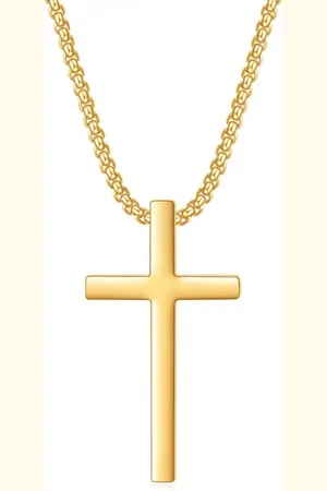 Jendi Ketting Kruis - Ketting heren - Goudkleurig - 60 cm - Model ZX - hiphop - vaderdag