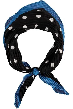 sarlini Neksjaaltje | Haarsjaaltje Zwart/Blauw met stippen