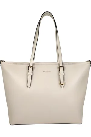 Flora & CO Flora&Co - Handtas - shopper - geschikt voor A4 - met extra lange riem - soft - - Ideaal voor school- of werktas.