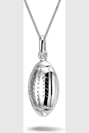 Montebello Ketting Rugby - 925 Zilver Gerhod. - Sport - 10x25mm - 45cm