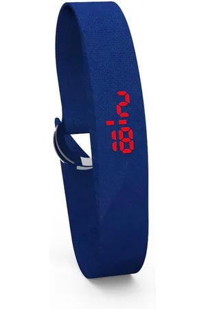 Too Late Digitaal horloge - Fabric - katoenen band - Blauw