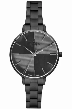 Lee LC06943.650 - Horloge - Analoog - Dames - Vrouwen - stalen band - Zwart