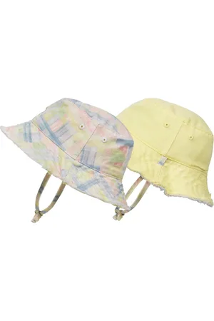 Elodie Zonnehoedje- Visserhoedje - Omkeerbaar - Zonnehoed - Zonnehoedje baby - Zonnehoed baby -Pastel Braids - 0-6m