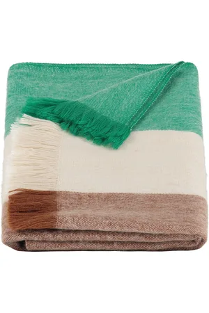 Alpaca Loca Gestreepte Sjaal - 200 x 65 cm - Groen