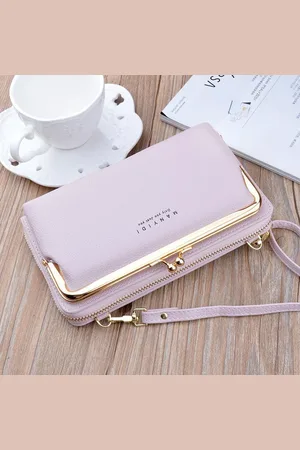 Merkloos Cross body Tas - Telefoontasje - Met ruimte voor pasjes