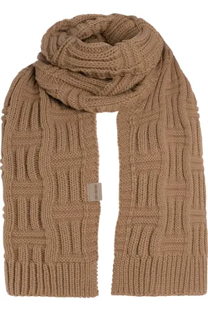 Knit Factory Bobby Gebreide Sjaal Dames & Heren - Herfst- & Wintersjaal - Grof gebreid - Langwerpige sjaal - Wollen Sjaal - Dames sjaal - Heren sjaal - Unisex - - Bruin - 200x30 cm