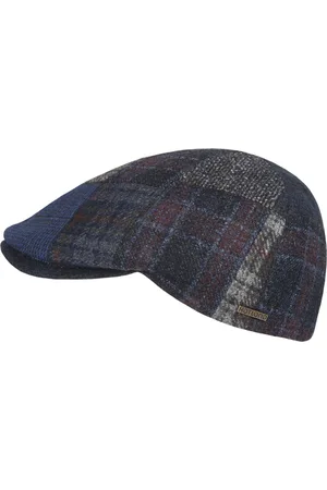 Hatland Hatland wollen herenpet flatcap winterpet patchwork motief maat XXL 62 63 centimeter