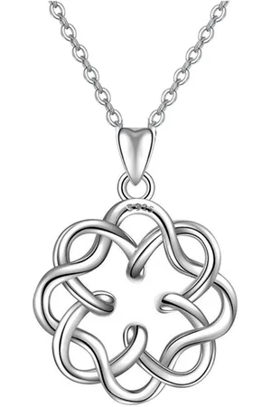 ASTRADAVI S925 Sterling Zilveren Hanger Ketting - Ierse Infinity Eindeloze Liefde Vintage Keltische Knoop - Cadeau Idee