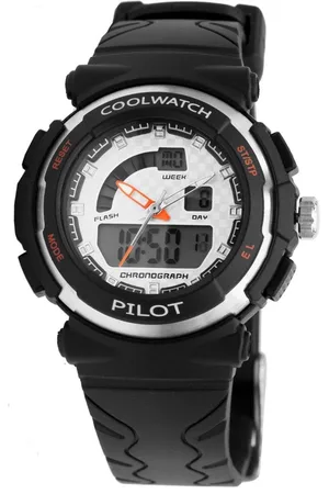 Coolwatch Pilot CW.270 - Kids - Kunststof - 36 mm - Zwart