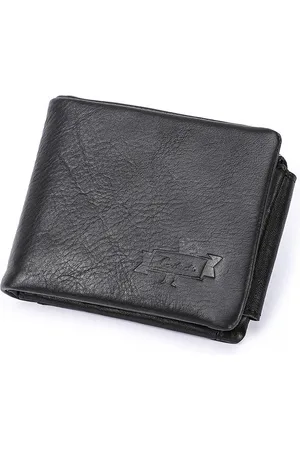 Contacts Leren portemonnee heren Crazy Horse Leather - portefeuille heren - mannen cadeautjes cadeau voor man - portemonnee heren pasjes houder - Top kwaliteit Leer