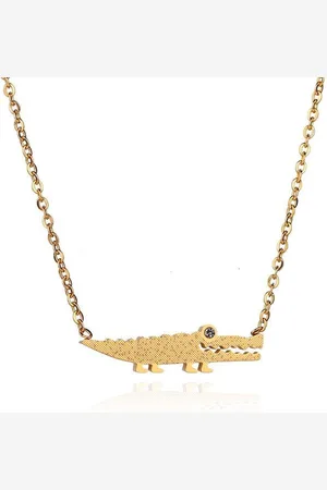 Cilla Jewels Dames ketting Edelstaal Alligator Goudkleurig