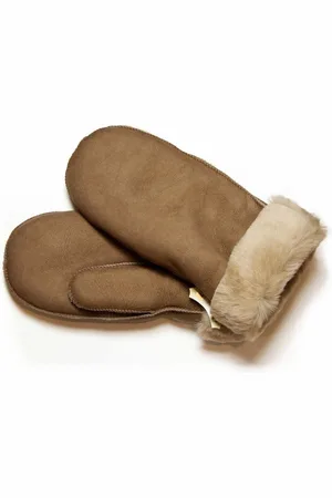Bernardino Taupe Lammy wanten suede voor volwassenen - Handschoenen schapenwol 10 (XL - 26 cm)