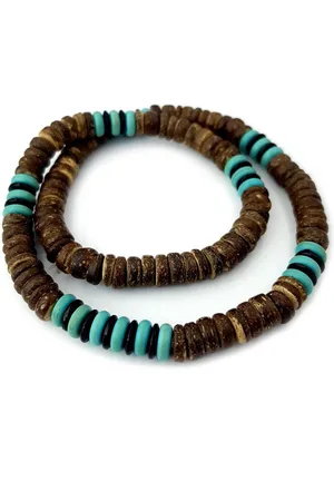 No Evil ?? kralenketting kokos en turquoise