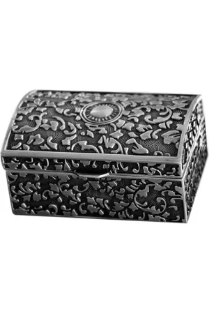 Merkloos Vintage stijl antieke rechthoekige luxe sieradenkoffer titanium Tin zonder steen