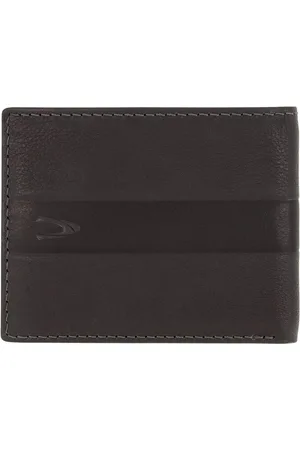 Merkloos Horizontale zwarte wallet met ritssluiting - minimalistisch design