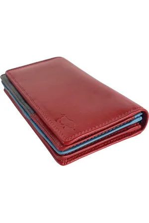 ARRIGO BELLO Portemonnee Dames • Portefeuille Dames • 5 kleuren Leer •
