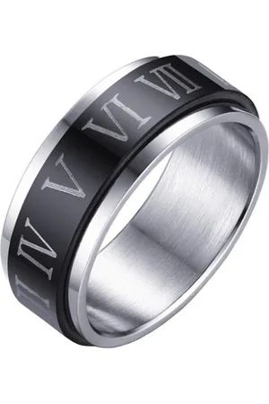 LGT JWLS Stalen Spinning ring met Romeinse Cijfers-19mm