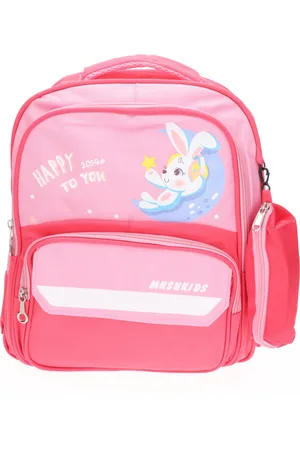 Kiddy Meisjes schooltas met konijn print - 2024 - nieuwe schoolseizoen - Meisjes Schooltas - Rugtas -Schooltas - Boekentas - Meerdere Vakken