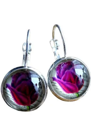 2 Love It Tulp D - Oorbellen - - Roze - Rood - Zilverkleurig