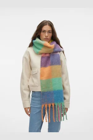 VERO MODA Vmheather check scarf ga boo Tangerine