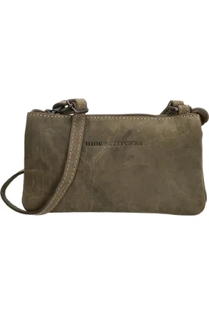 Hide & Stitches Idaho Crossbody Schoudertasje - Clutch - Avondtasje - 100% Leder - - 100% Leer