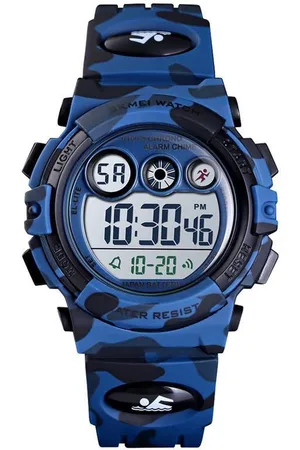 Lazy Cat Kinderhorloge – Chronograaf – Waterdicht – Sports Watch Kids – Camouflage Blauw