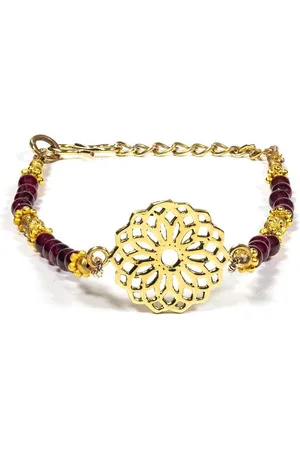 Yogi & Yogini Armband Seed of Life met Granaat