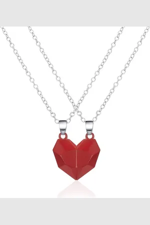 Kasey Hartjes Ketting - Magnetisch - Vriendschap Cadeau - Vriendschapsketting Voor 2 - BFF Ketting Voor 2 - Koppel Ketting - Koppel Cadeau