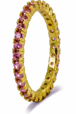 Silventi 9SIL-21635 Zilveren Ring - Dames - Rondom Gezet - Alliance - Zirkonia Steentjes - 2 mm Doorsnee