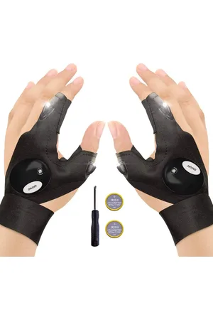 Merkloos Equivera Led Handschoenen - 2 Lampen - Lichtgevende Handschoenen - Zaklamp Handschoen - Voor Klussen/Vissen/Kamperen & Andere Outdooractiviteiten