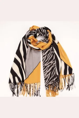 Merkloos Sjaal warm met zebraprint herfst/winter