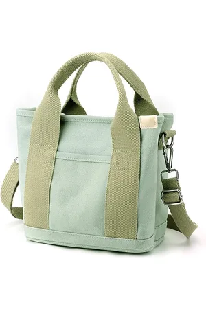 Merkloos Canvas tas dames schoudertas dames schoudertas mode handtas casual tote handtas dames canvas tote bag voor dagelijks gebruik, kantoor, schooluitstapjes en winkelen