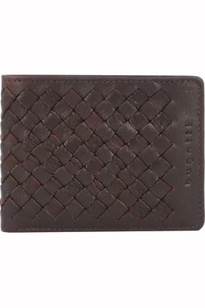 Bugatti Geweven portefeuille leer 11 cm