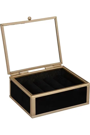ATMOSPHERA Sieradendoos glas met velvet